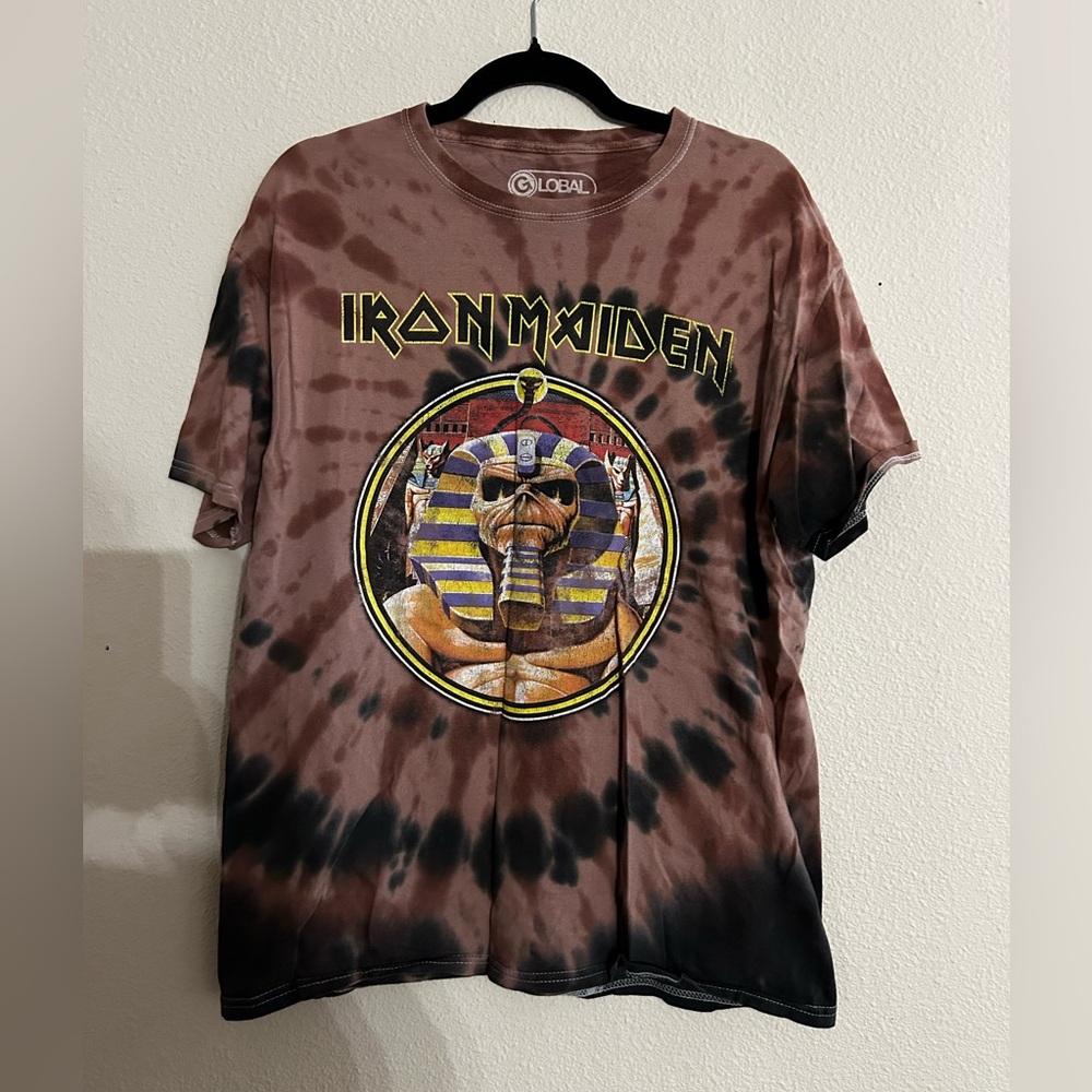 Global Tie-Dye Iron Maiden Powerslave Men’s Small T-Shirt